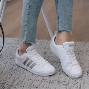 Adidas VS Advantage with Silver Stripes Size 9.5